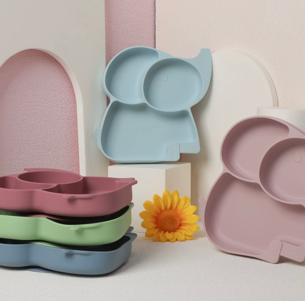 Assiette en Silicone Compartimentée – Antidérapante & Micro-ondable | Alyanna Baby